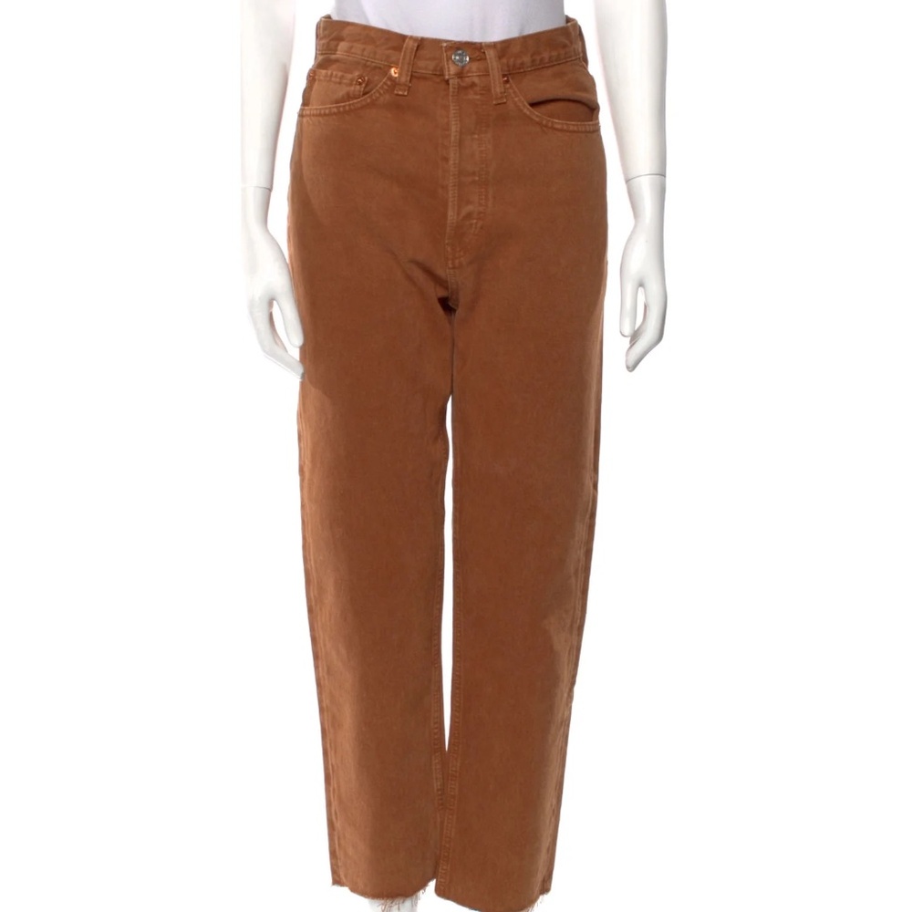 RE/DONE High-Rise Straight Leg Jeans - 26. Pristine